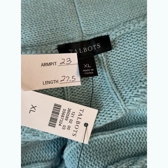 Talbots Women’s Cable Knit Shawl Collar Cardigan XL Cottage Coastal Grandmother - Picture 2 of 11